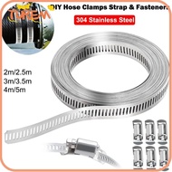TUREM Hose Clamp Strap, Large Adjustable Hose Clamps,  304 Stainless Steel Pipe Ducting Hose Clamp P