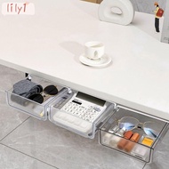LILY Drawer Storage Box, No-Punch Miscellaneous Storage Under Desk Drawer,  Drawer Tray Paste Undertable Drawer Organizer Bedroom