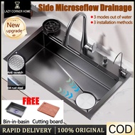 Singki Dapur Nano Sinki 304 Stainless Steel Handmade Single Bowl Kitchen Sink Basin Sinki Dapur