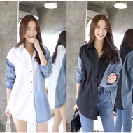 KATUN KEMEJA FASHION.ID90 NEWEST 678 JEANS COTTON COMBINATION SHIRT