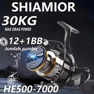 SHIAMIOR Spinning Fishing Reel HE500-7000 MAX Drag 120kg Original Iron Fishing Reel power handle Spi