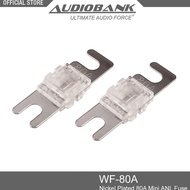 Audiobank Car Audio 80A Nickel-Plated Mini ANL Fuse for Car Audio Car Vehicle Video System