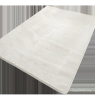 70YF Solid Color Coffee Table Mat Bedside Blanket Plush Bedroom Carpet Bay Window Mat Imitation Rabb