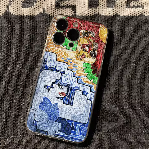 Cute P-Pokemon Totem Pattern Phone Case For iPhone 17 16 15 14 13 12 11 Pro Max XR XS MAX 7 8 PLUS M