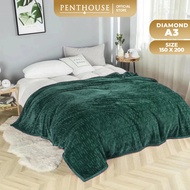 Selimut Bulu Halus Tebal Super Soft PENTHOUSE 150X200 | Pattern G | Selimut A3