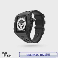 【4/30前限時加送原廠錶帶+提袋】Y24 Apple Watch 45mm 不鏽鋼防水保護殼 錶殼 防水 BRERA45-BK 黑