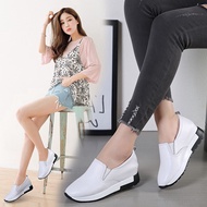 Kasut Hitam Korean Slip-on Woman Shoe Sneaker White Shoes Leather Fashion