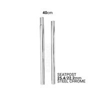 SEATPOST SADDLE PIPE POLE 25.4/ 22.2mm STEEL CHROME