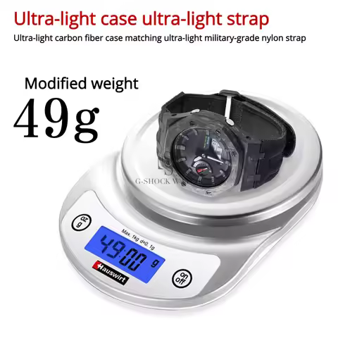 GA2100 GM2100 Modified Carbon Fiber Case Nylon Strap For Casio GA-2100/2110/B2100 GM-2100 GBM2100 oa