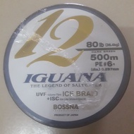 [READY STOCK] ♧Iguana 12 Ice Braided Fishing Line - 500m♤