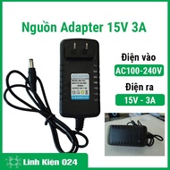 Nguồn Adapter 15V 3A đầu jack DC 5.5x2.1mm nguồn kết nối loa vi tính