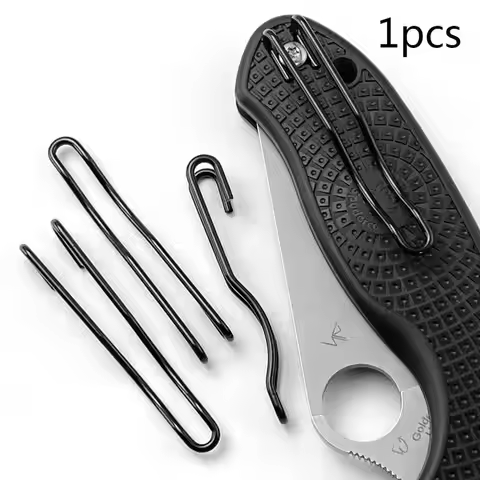 1PCS Steel Wire Pocket Clip for Spyderco Folding Knife Custom Back Clamp DIY Replacement Parts Acces