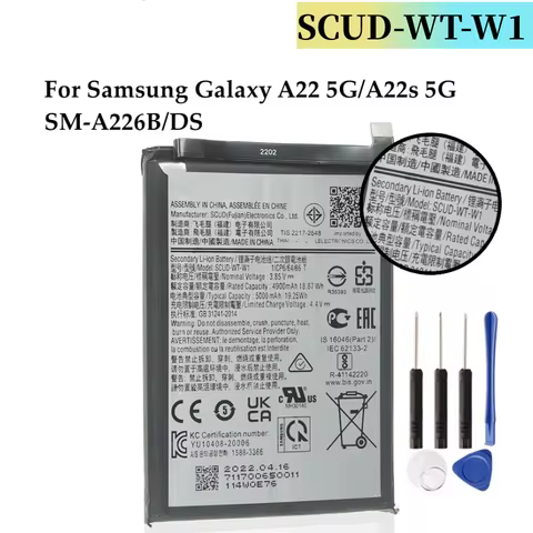 5000mAh Battery SCUD-WT-W1 WT-S-W1 For Samsung Galaxy A14 4G / A22 5G / A04E / A14 5G / A146P / A145
