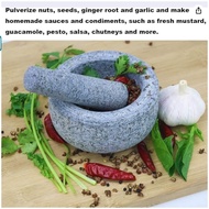 Mortar Pestle Garlic Mortar Grinder Mortar Granite Stone Kitchen Deep Bowl And Pestles Spice Grinder