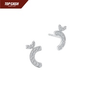 Top Cash Jewellery 10K Lab Grown Butterfly Embrace Diamond Stud Earrings