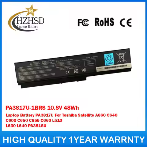 PA3817U-1BRS 10.8V 48Wh Laptop Battery PA3817U For Toshiba Satellite A660 C640 C600 C650 C655 C660 L