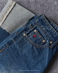 beforesunset_studio - Cheese High-waisted Cuffed Ankle Denim กางเกงยีนส์ทรงตรง ดีเทลพับขา