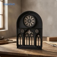 [Shamjina] Gothic Window Panel Miniature Cathedral Facade Pointed Arch Rose Window Panel