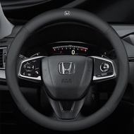 ฝาครอบพวงมาลัยรถยนต์ใหม่สำหรับ Honda Accord City Brio CRV URV HRV Jazz Odyssey Vezel Stream CRZ Jade Mobilio Civic 2024หนังดูดซับเหงื่อที่คลุมพวงมาลัย38ซม.