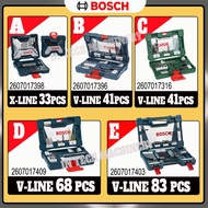 BOSCH ACCESSORIES SET SCREWDRIVER &amp; DRILL BIT SET (X-LINE 33PCS / V-LINE 41PCS / V-LINE 68PCS / V-LINE 83PCS)