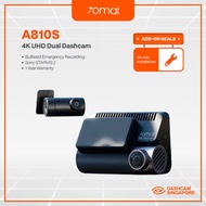 70mai A810S 4K UHD Dashcam  | Sony Starvis 2 IMX678 | Front & Rear 4K Car Camera