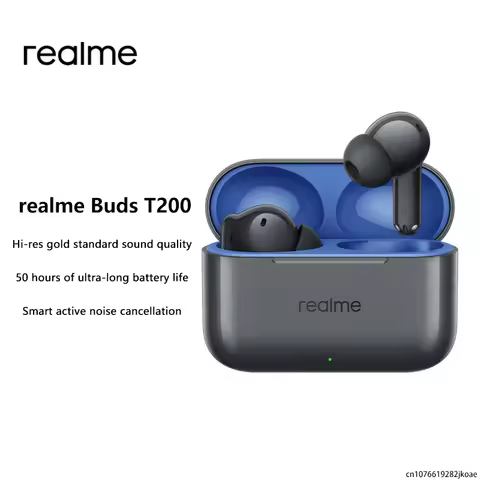 Original realme Buds T200 Earphones Wireless Bluetooth 5.4 Earbuds 32dB Mixed Noise Reduction TWS He