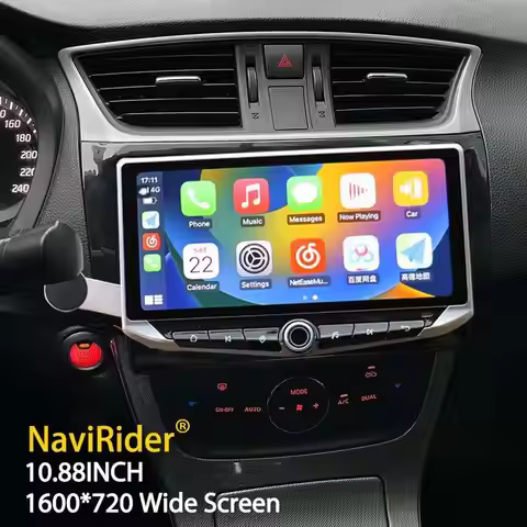 Carplay With Mobile Holder GPS Multimedia Stereo For Nissan Sylphy B17 Sentra 2012-2018 10.88" Qled 
