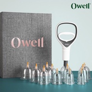Owell Premium Cupping Therapy Set (12 Cups + Hose + Hand Pump)