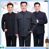 Elderly Chinese Mountain Clothes Men Spring Autumn Thin Style Chinese Mountain Clothes Middle-aged E