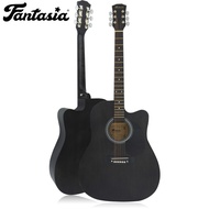 Fantasia Acoustic Guitar 41 Inch Concave Neck Model F101 (Black) + Bag &amp; Pick ** Beginner