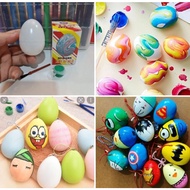 Coloring and decorating plastic eggs game, free 1 jar of colors and 1 small brush with eggs