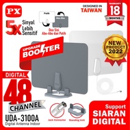 Antena TV Digital Indoor Dinding DVBT2+Booster PX UDA-3100A