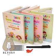 4 PEN BOOKS MAGIC PRACTICE BOOK SET SANK MAGIC BOOK LEARNING ALPHABET