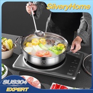 316 stainless steel hot pot pot thickened household clear soup pot with lid commercial induction cooker gas pot