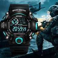 Cool New Multi-Functional Sport Watch Unisex Fashionable Trendy Men's Wristwatch With Alarm Clock Ca