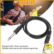 SIXIS 2PCS 6.35mm To 6.35mm Single-channel, Plug and Play Flexible Guitar Instrument Cable, Low Loss