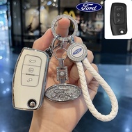Ford Car Remote Key Case For Ford Fiesta/Focus/Ecosport Key Cover Keychain Accessories