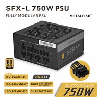 METALFISH | METALFISH SFX 750W 80PLUS Gold PSU Black Power Supply Full-Modular For Mini ITX Chassis