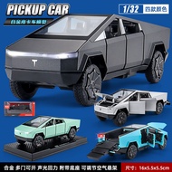 [Toy Car] New Howdy Miniature Alloy Electric Car Sound Light Toy Car Tesla Cybertruck Pickup Truck M