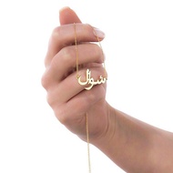 Arabic name necklace titanium anti-rust gold plated accessories custom name necklace
