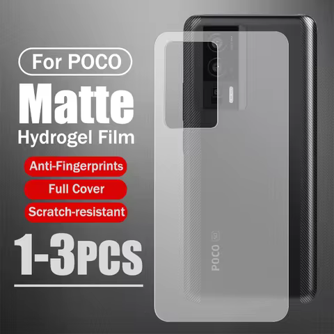 1-3PCS Matte Back Hydrogel Film For Poco F5 Pro X5 X3 Nfc M3 F4 Gt For Xiaomi A3 Protection No Glass