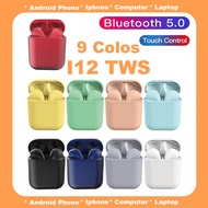 (COD) 9 Colors TWS Bluetooth Earphone i12 inPodTouch Airpod Wireless Headphone Earbuds Sports Headse