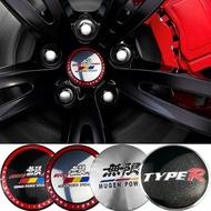 유4Pcs Car Wheel Center Emblem Stickers Hub Badge for Honda Mugen Power Typer Accord CRV Civic Ci ☄❁