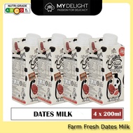 (4 x 200ml) Farm Fresh Kurma Dates Banana UHT Milk SG Ready Stock Similar Goodday Dutch Lady Marigold Cow Head Milk