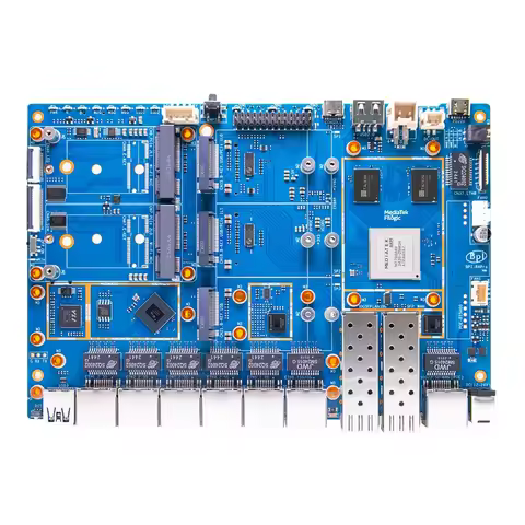 Banana Pi BPI-R4 Pro WiFi 7 Router Board MediaTek MT7988A Cortex-A73 8GB DDR4 2x10GbE SFP 4x2.5GbE M