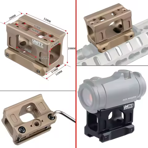 Universal UNITY Fast Optic Riser Heightening Mount For T02 M5 Series Red Dot Sight Tactical 20mm Pic