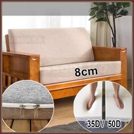 High-density sponge(Customizable) 8cm/3.2inch 35D/50D Sponge Solid-Wood Sofa Seat Cushion,Non-slip R
