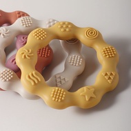 Teether Toys Baby Boilable Food Grade Circle Baby Grip Training Toys 3-12 Months