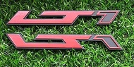 Pair New LT1 Emblems 3D Badge Left and Right Engine Hood Badge Decal Replacement for Corvette C4 C7 