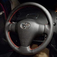 Toyota Vitz Leather Steering Wheel Cover Handmade Specialized Car Interior Accessories Cowhide Suita